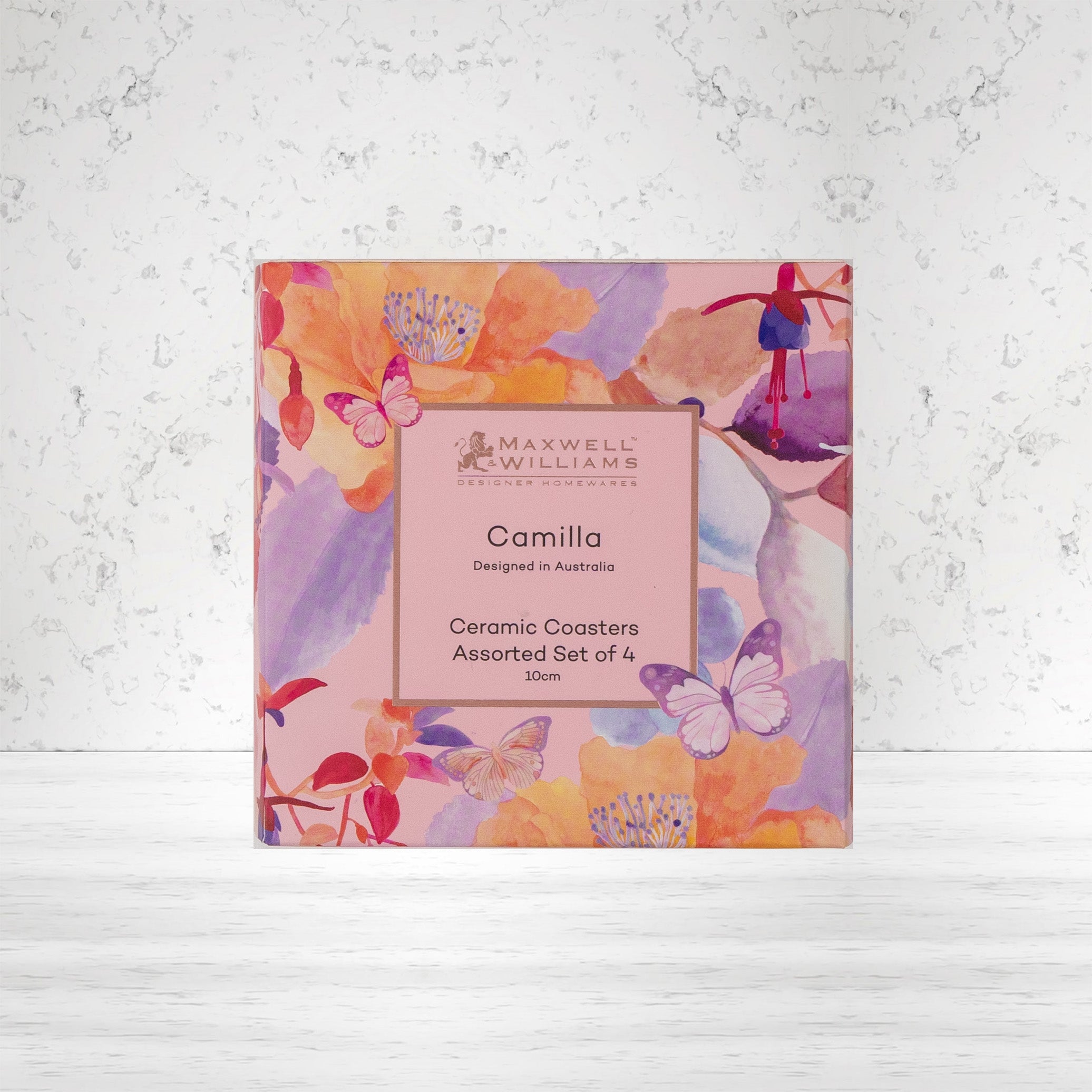 Maxwell and Williams Camilla Ceramic Coasters Set of 4