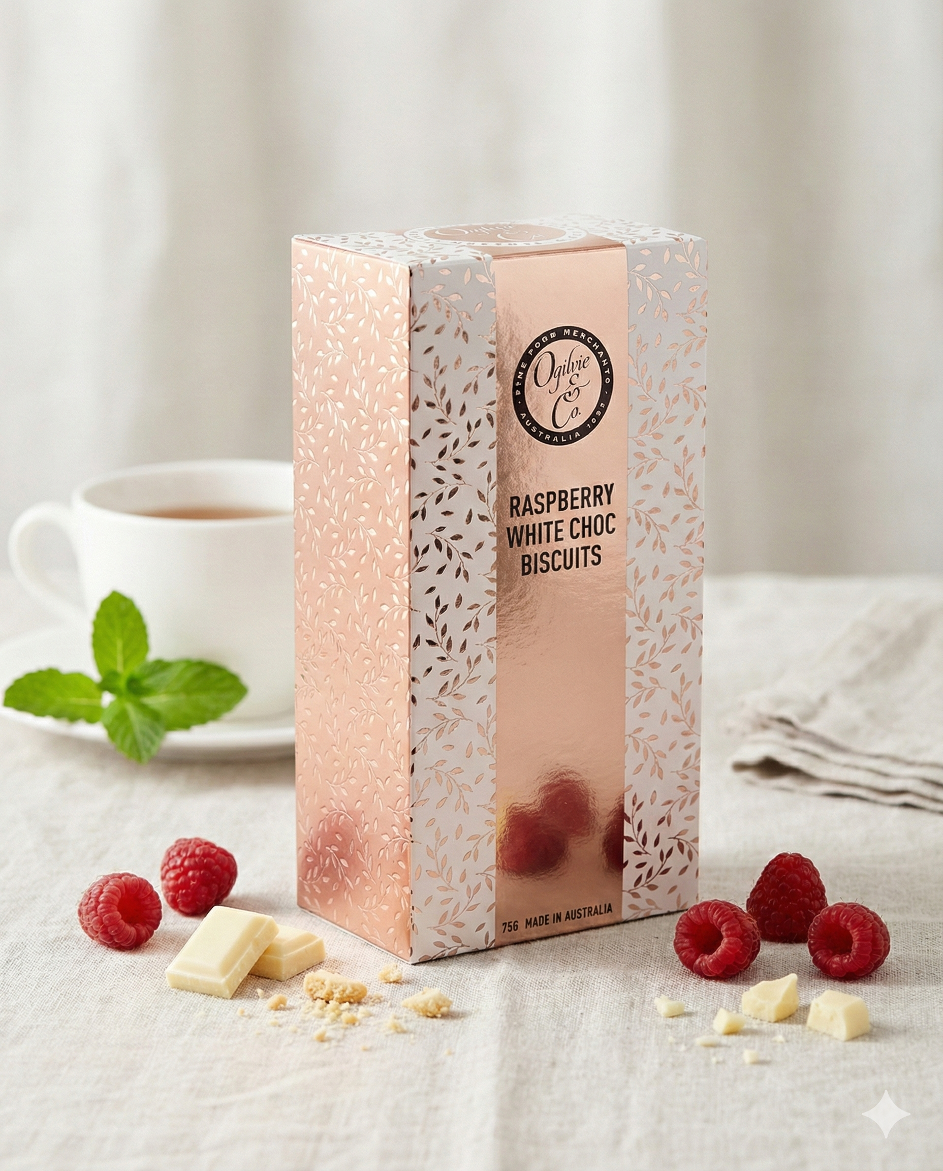 Raspberry White Choc Biscuits