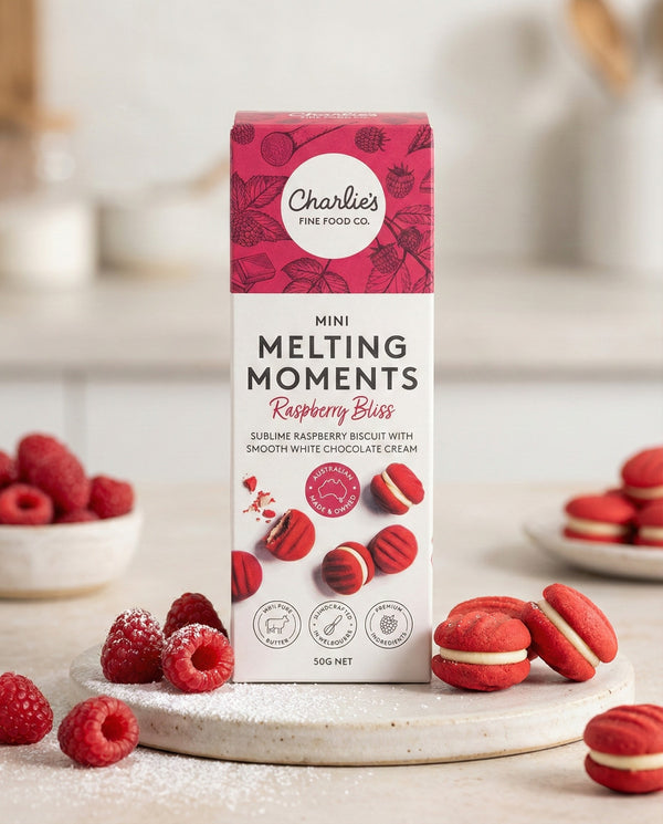 Raspberry Bliss Mini Melting Moments Biscuits