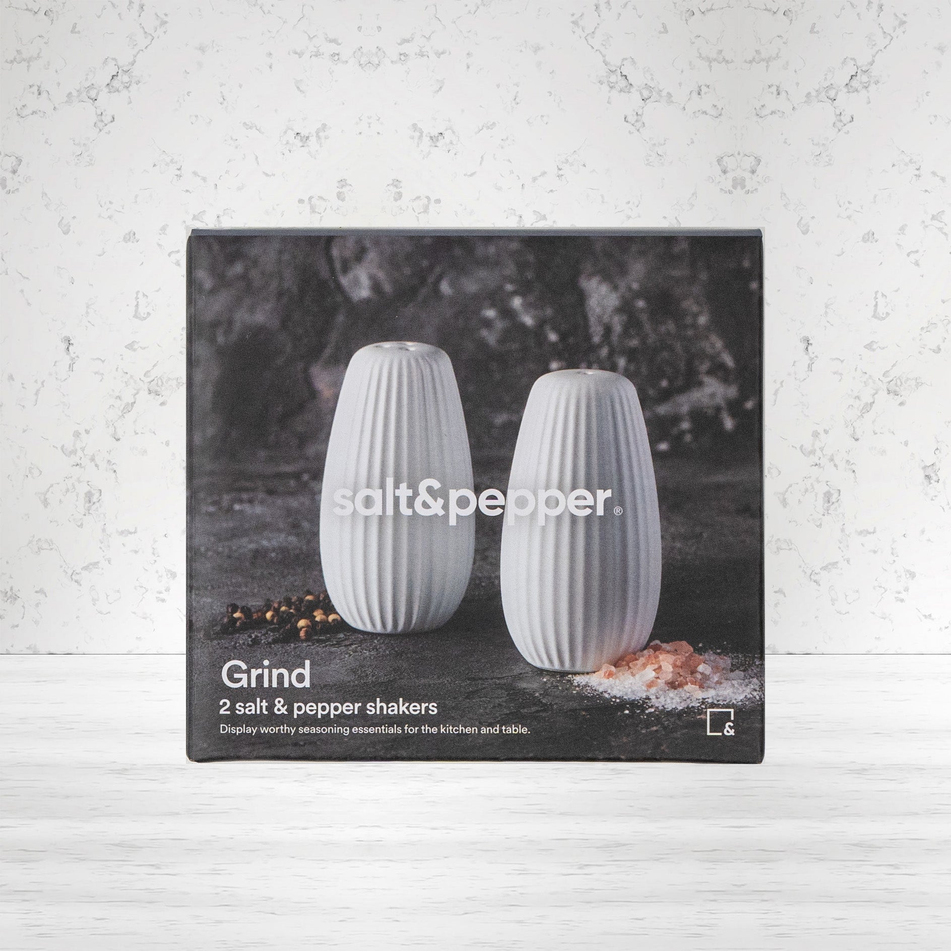 Salt & Pepper Salt and Pepper Shakers Grind White 2 Pack