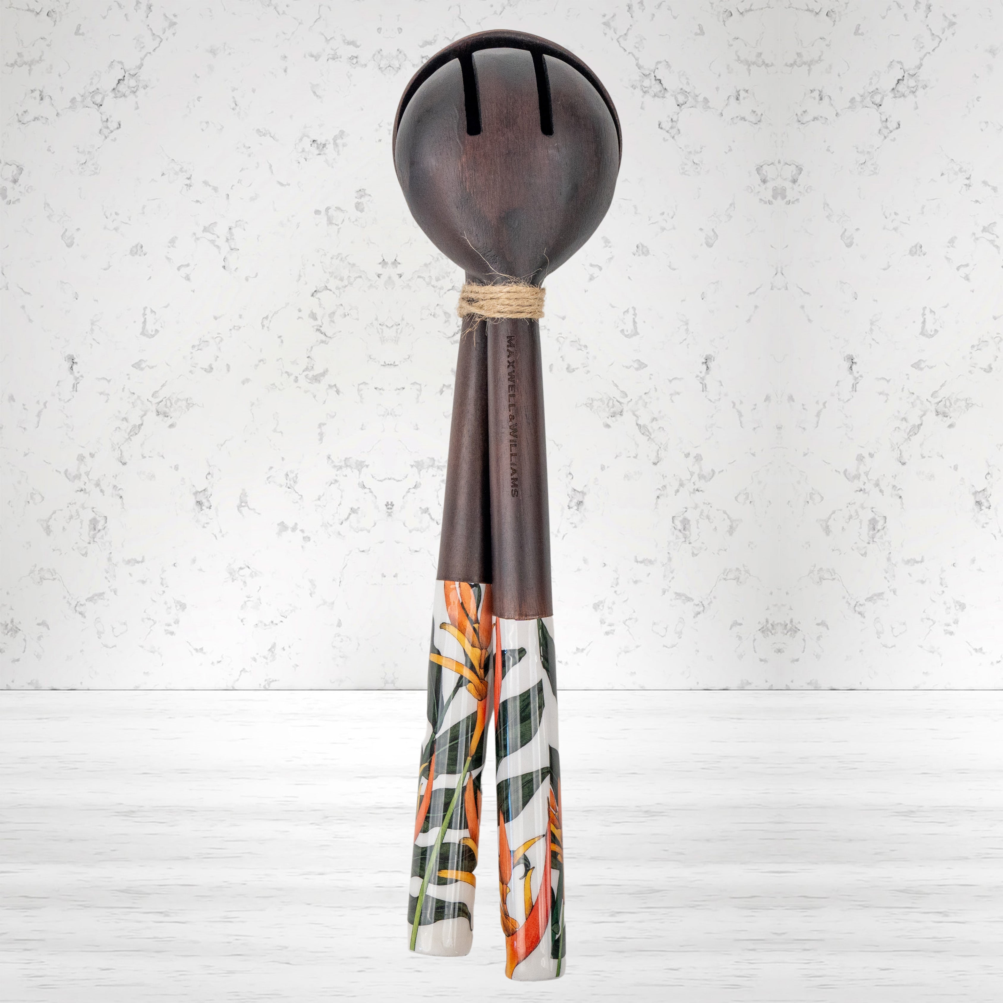Maxwell and Williams Native Blooms Salad Servers: Elegant, floral design perfect for serving salads at any dining occasion.