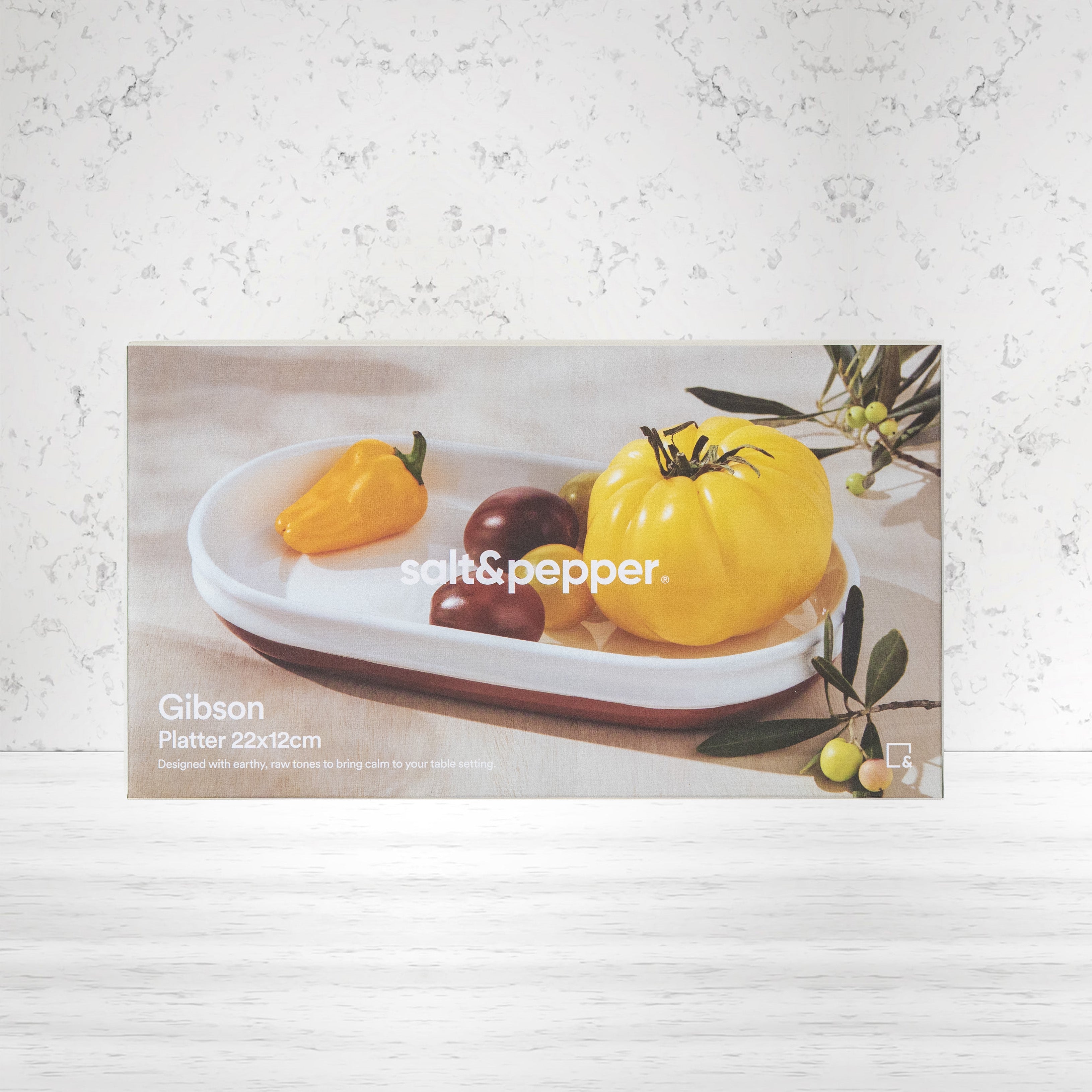 Gibson Platter: Elegant set for your dining table—includes salt and pepper shakers and matching bowls. Perfect for hosting!