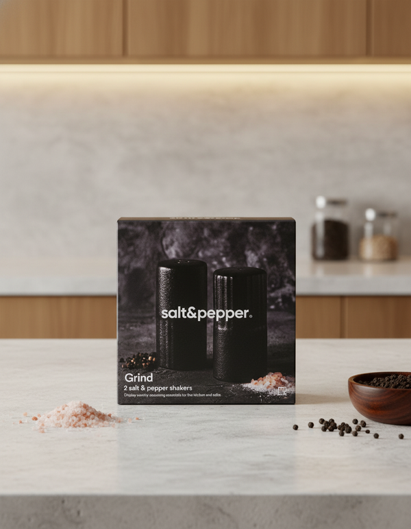 Salt and Pepper Shakers Grind Black