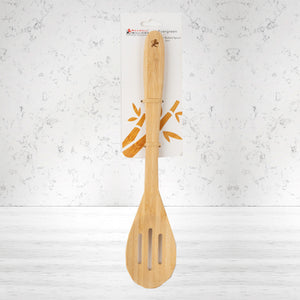Durable Evergreen Bamboo Slotted Spoon by Maxwell and Williams: Perfect for straining and serving. Eco-friendly choice!