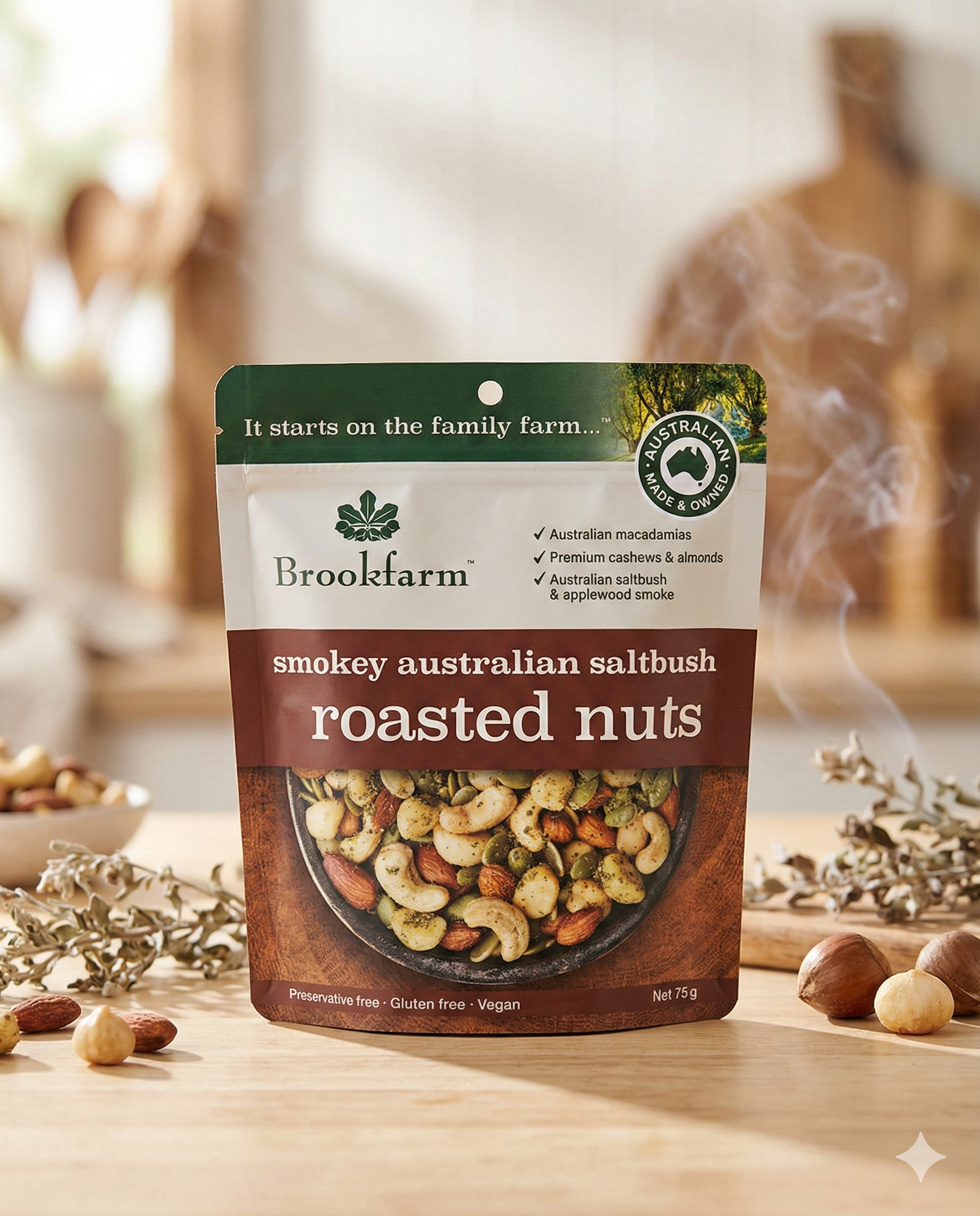 Smokey Australian Saltbush Roasted Nuts