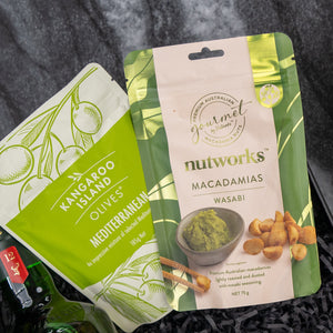Kangaroo Island Olives Mediterranean Mix 185g jar, premium quality olives from Australia, perfect for antipasto platters and Mediterranean dishes.