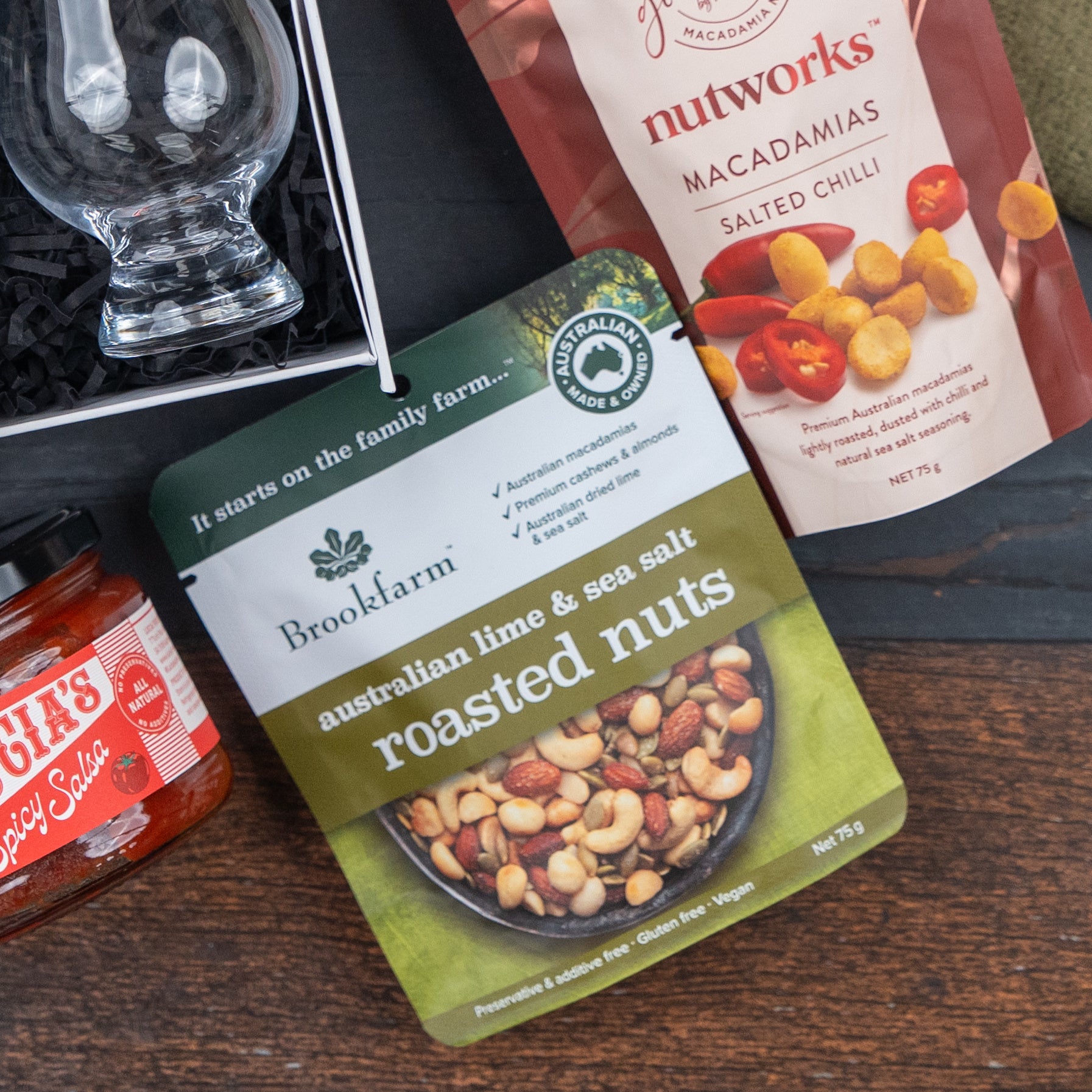Brookfarm Australian Lime and Sea Salt Roasted Nuts 75g - Premium roasted nuts with a zesty lime and sea salt flavour, perfect for snacking.