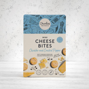 Charlie's Cheddar and Cracked Pepper Mini Cheese Bites Biscuits 100 grams - The Hamper Boutique Co