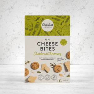Charlie's Cheddar and Rosemary Mini Cheese Bites Biscuits 100 grams - The Hamper Boutique Co