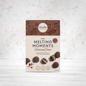 Charlie's Cookies and Cream Mini Melting Moments Biscuits 100 grams - The Hamper Boutique Co