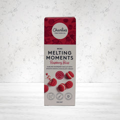 Charlie's Raspberry Bliss Mini Melting Moments Biscuits 50 grams