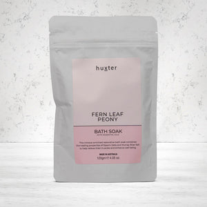 Huxter Bath Soak Fern Leaf Peony Pastel Pink 120 grams - The Hamper Boutique Co