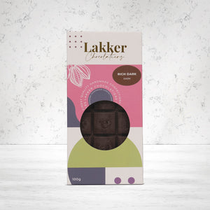 Lakker Chocolatiers Rich Dark Chocolate 100 grams - The Hamper Boutique Co