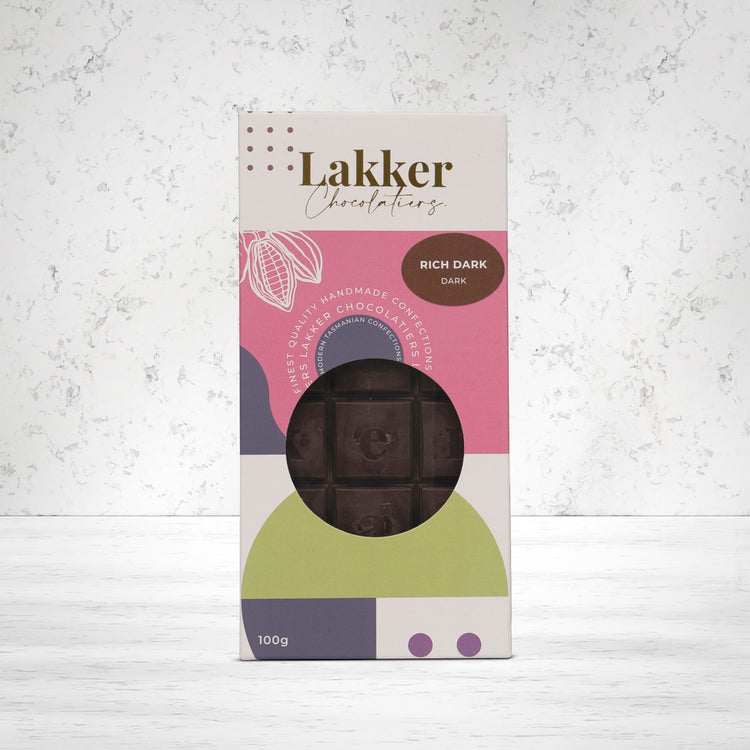 Lakker Chocolatiers Rich Dark Chocolate 100 grams - The Hamper Boutique Co