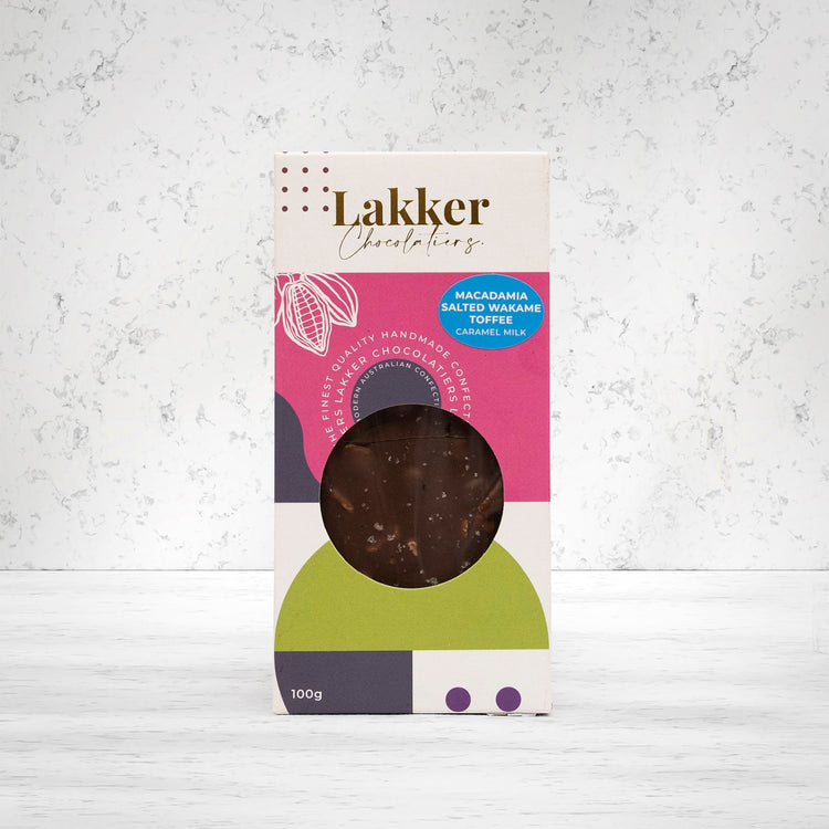Macadamia Salted Wkamee Toffee 100 grams Lakker Chocolatiers - The Hamper Boutique Co