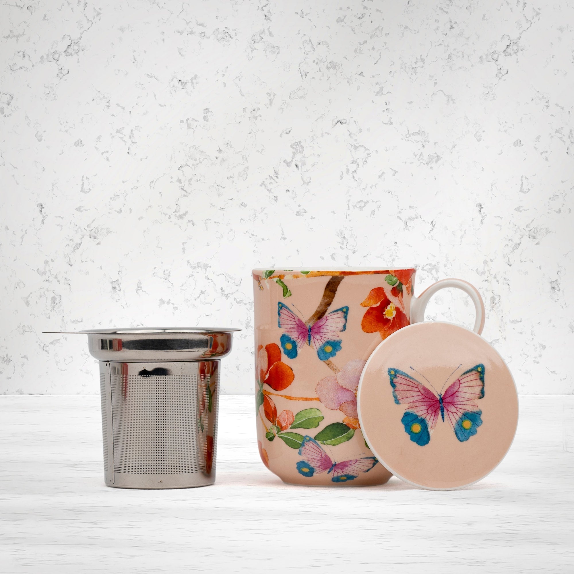 Maxwell and Williams Gabby Malpas Posey Japanica Joy Mug with Infuser - The Hamper Boutique Co