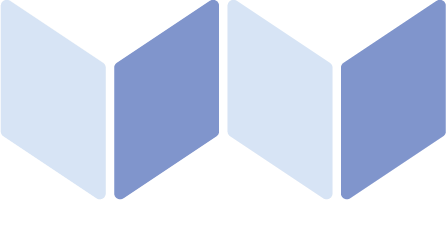 MESSAGE FOR THE RECIPIENT by Wrapped features two pairs of chevrons—each pair includes a light blue and a medium blue shape—arranged side by side on a light background.