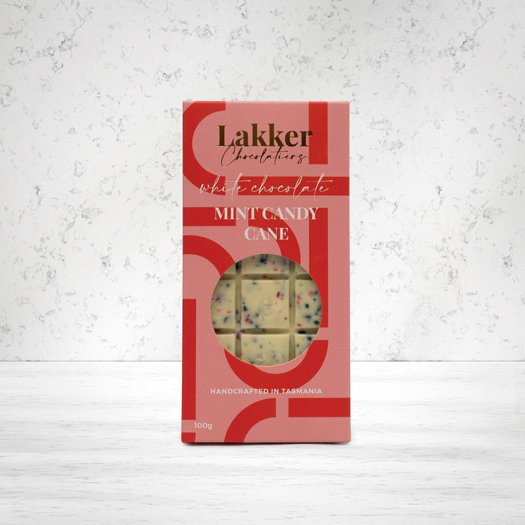 Mint Candy Cane 100 grams Lakker Chocolatiers - The Hamper Boutique Co