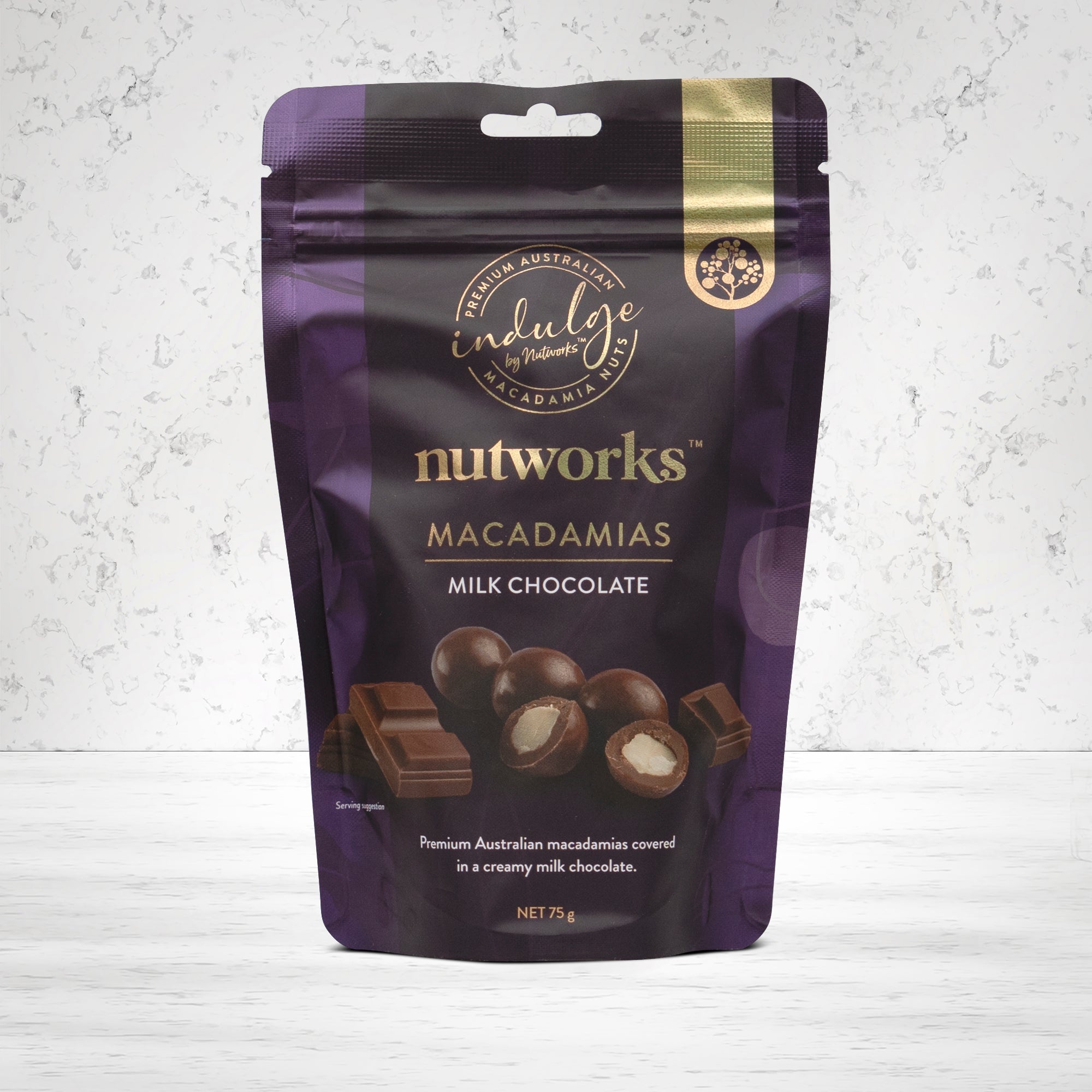 Nutworks Milk Chocolate Macadamias 75 grams - The Hamper Boutique Co