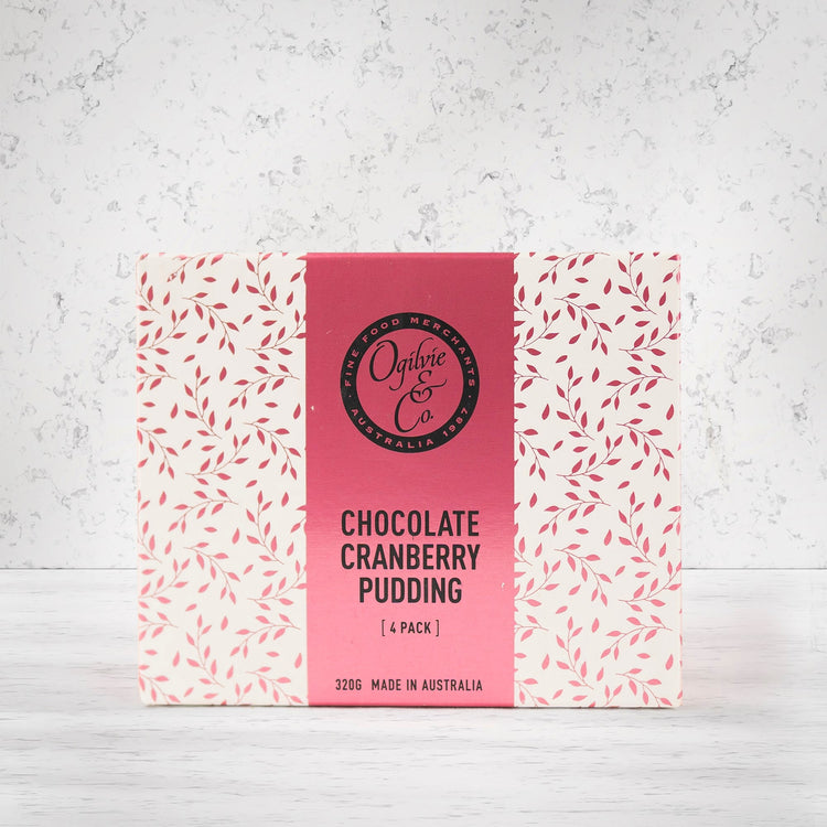 Ogilvie and Co Chocolate Cranberry Pudding Pack - The Hamper Boutique Co