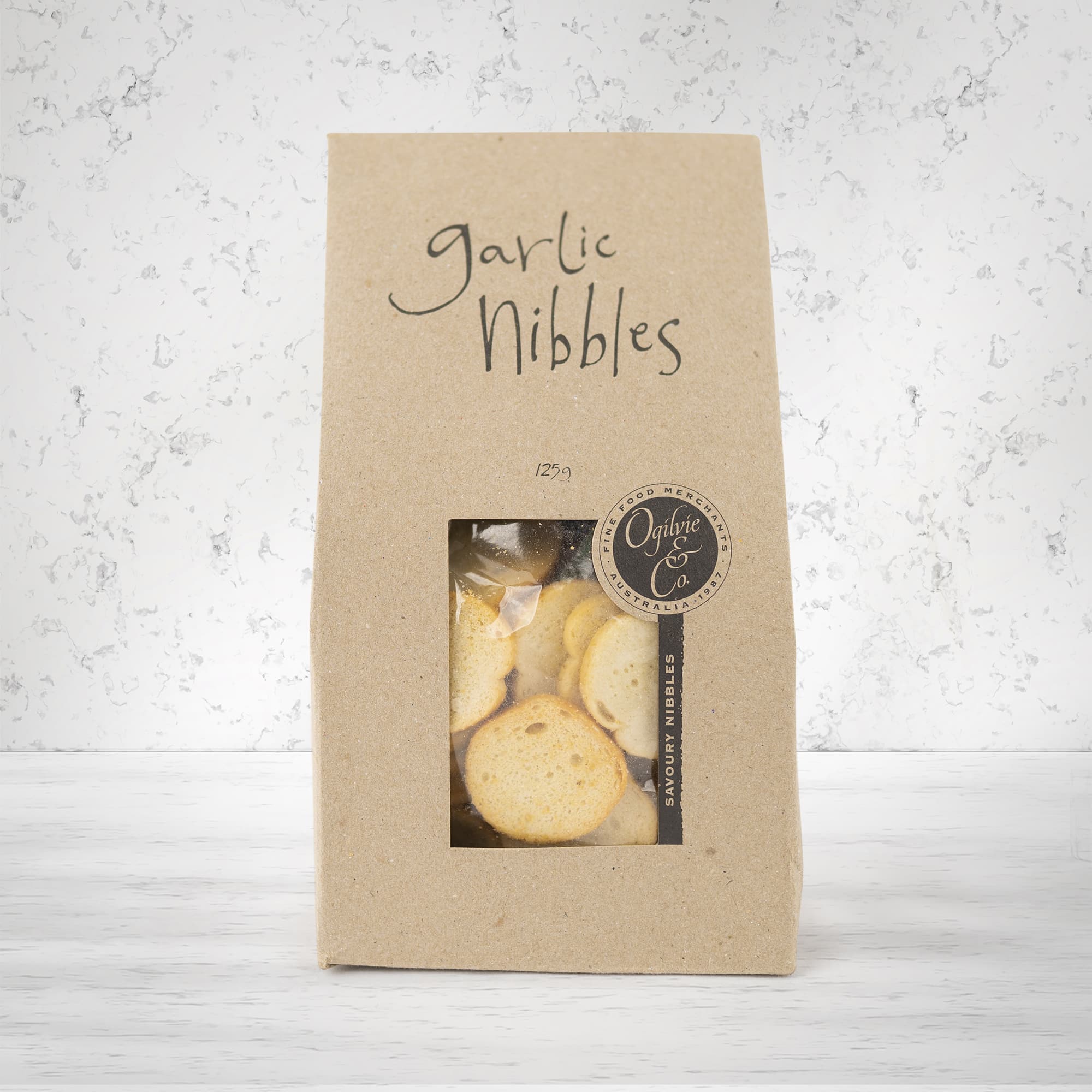 Ogilvie and Co Garlic Nibbles 125 grams - The Hamper Boutique Co