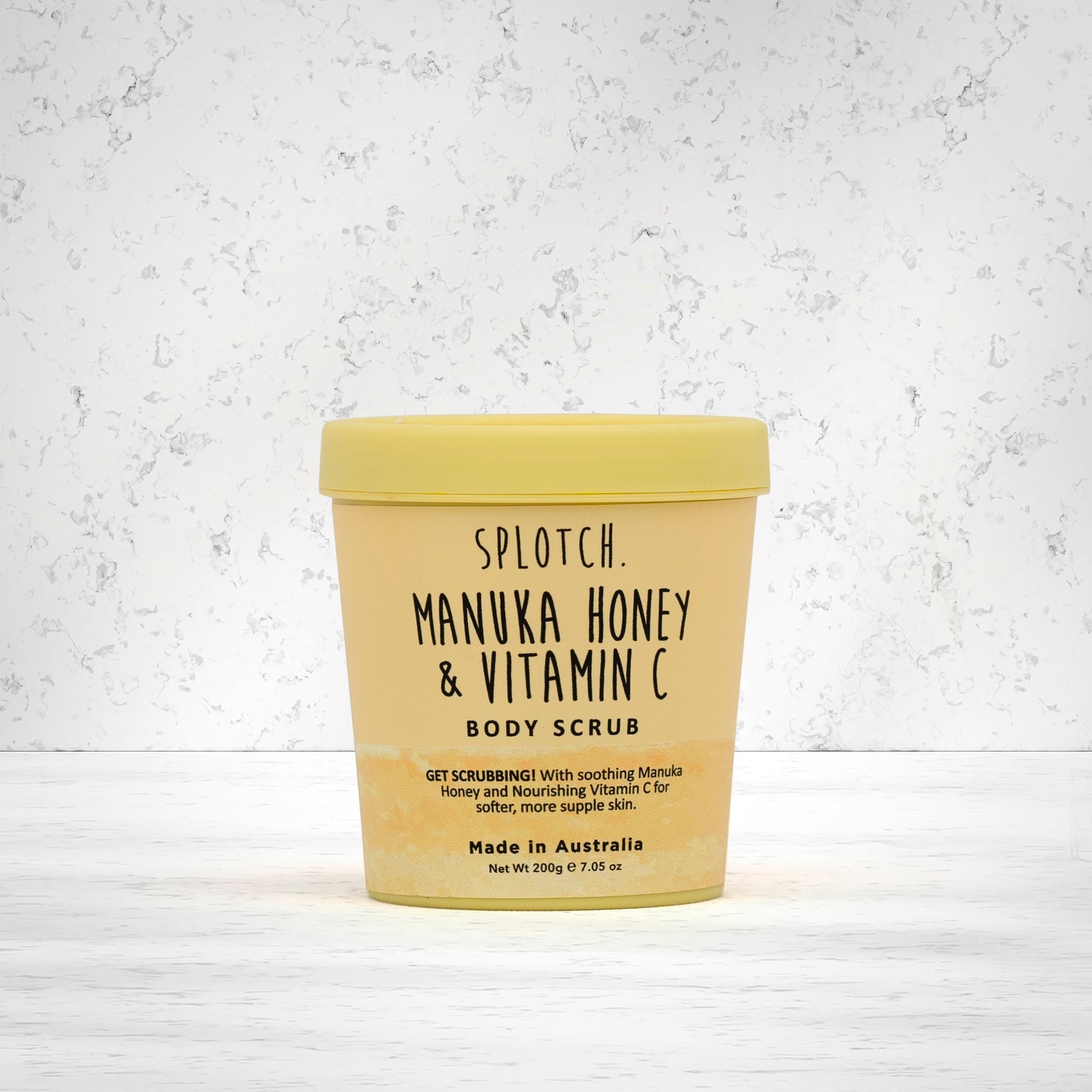 Organik Botanik Splotch Tub Body Salt Scrub Manuka Honey 200 grams - The Hamper Boutique Co