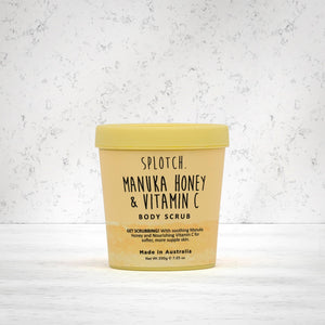 Organik Botanik Splotch Tub Body Salt Scrub Manuka Honey 200 grams - The Hamper Boutique Co