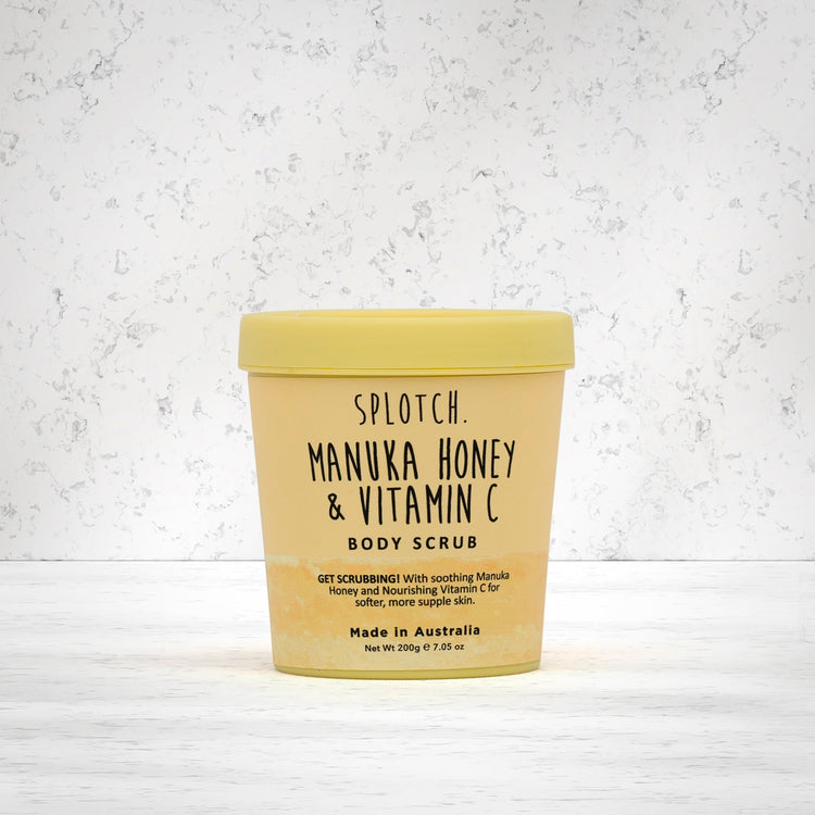 Organik Botanik Splotch Tub Body Salt Scrub Manuka Honey 200 grams - The Hamper Boutique Co