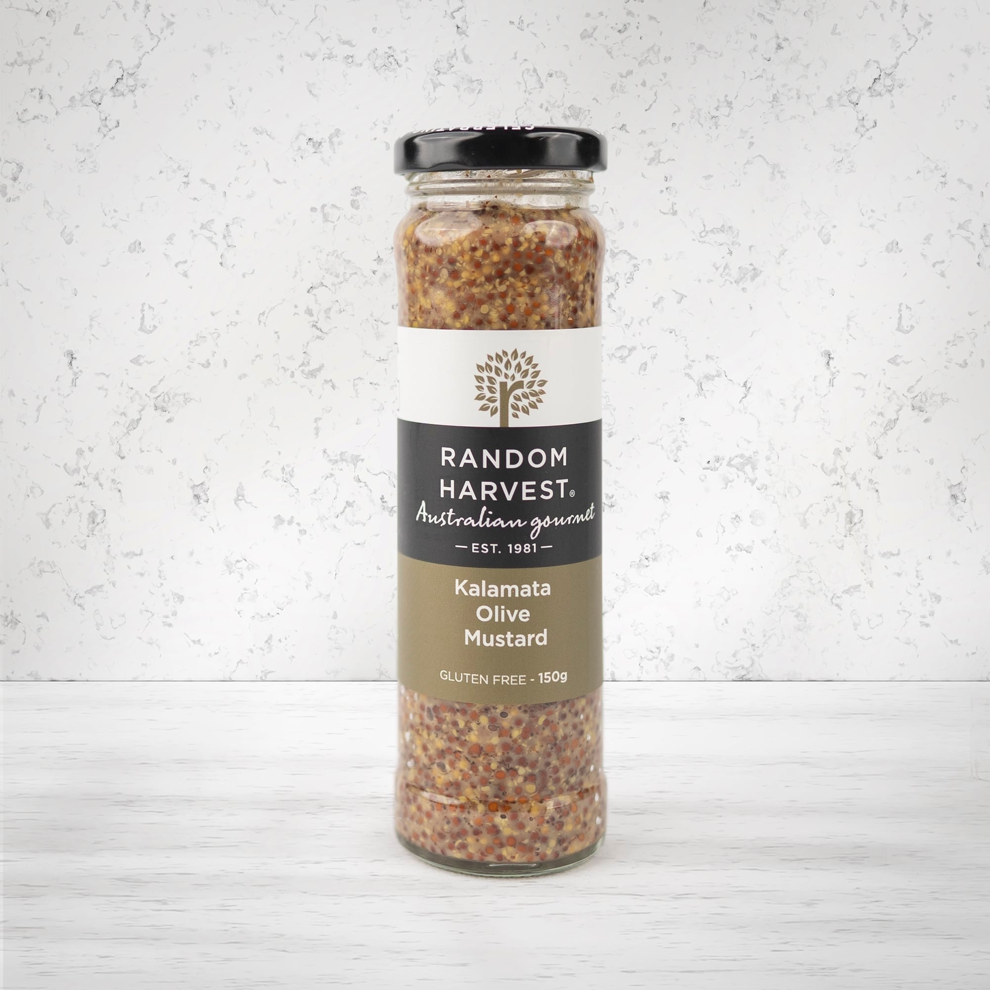 Random Harvest Kalamata Olive Mustard 150 grams - The Hamper Boutique Co