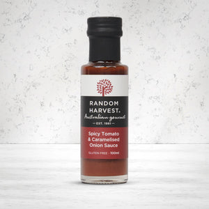Random Harvest Spicy Tomato and Caramelised Onion Sauce 100 ml - The Hamper Boutique Co
