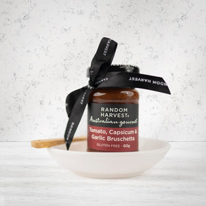 Random Harvest Tomato Capsicum and Garlic Bruschetta Mini Dish - The Hamper Boutique Co