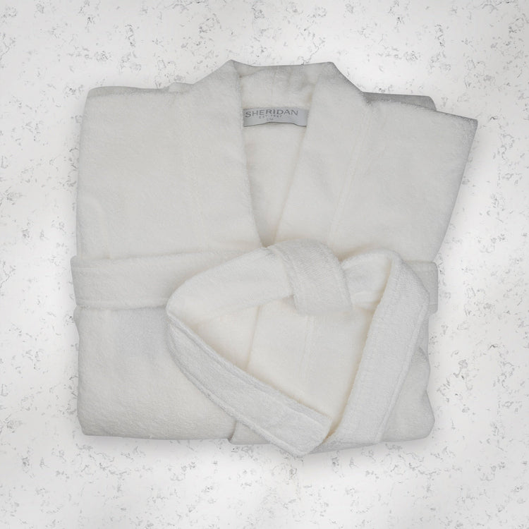Sheridan Ultra-Light Bathrobe (White or Navy) - The Hamper Boutique Co