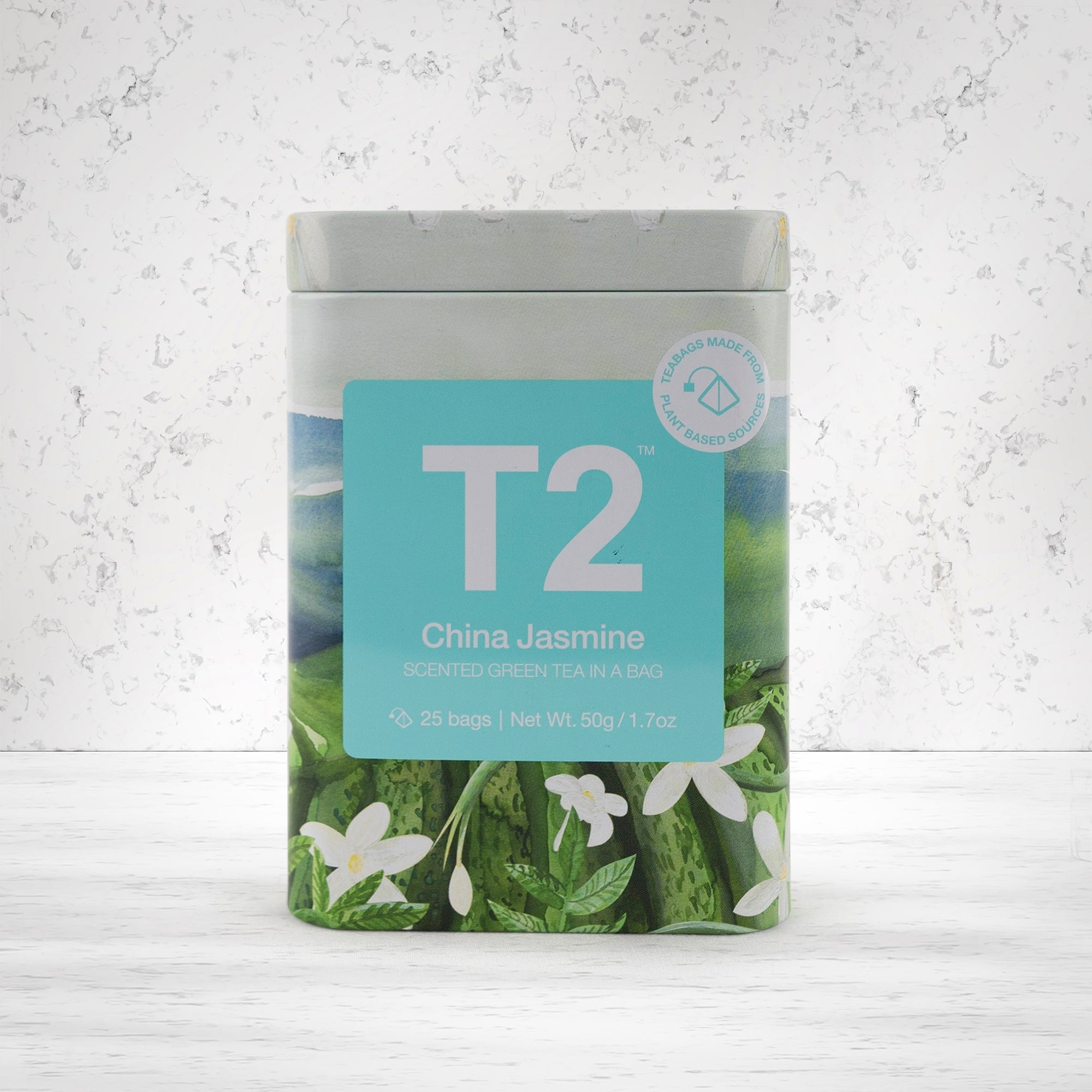 T2 Tea China Jasmine Teabag Icon Tin 25 Bags - The Hamper Boutique Co