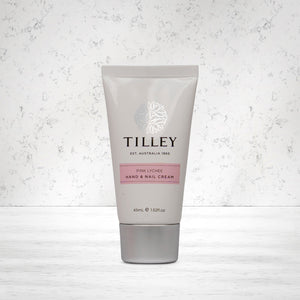 Tilley Pink Lychee Deluxe Hand and Nail Cream 45 ml - The Hamper Boutique Co