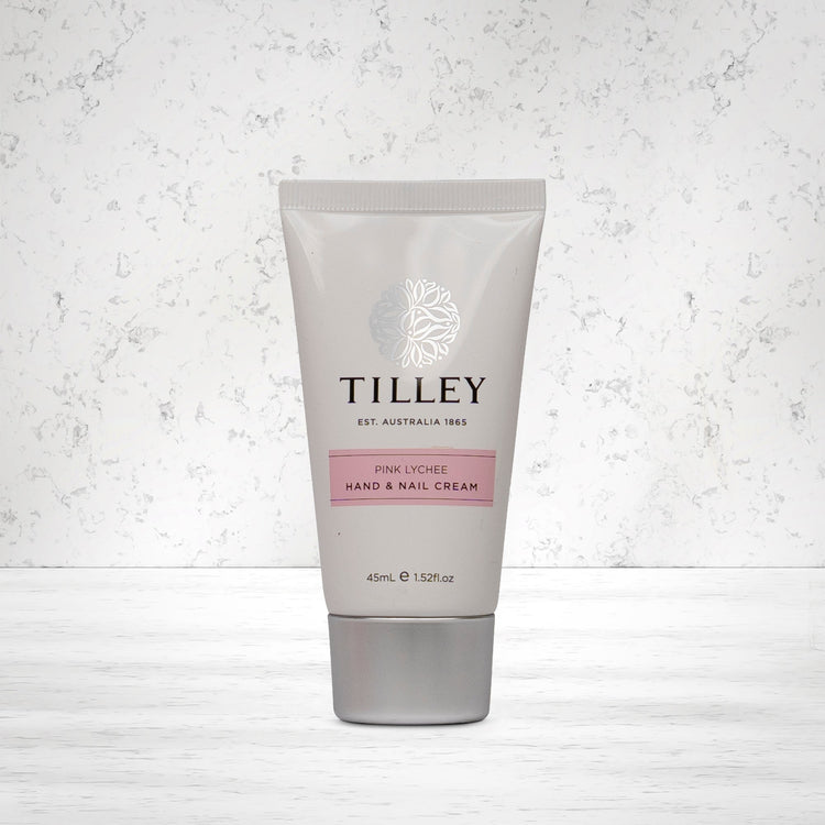Tilley Pink Lychee Deluxe Hand and Nail Cream 45 ml - The Hamper Boutique Co