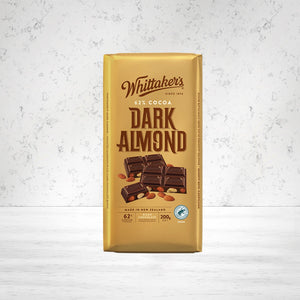Whittaker Dark Almond 62% 200 grams - The Hamper Boutique Co