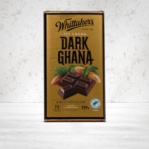 Whittaker Dark Ghana 72% Cocoa 250 grams - The Hamper Boutique Co